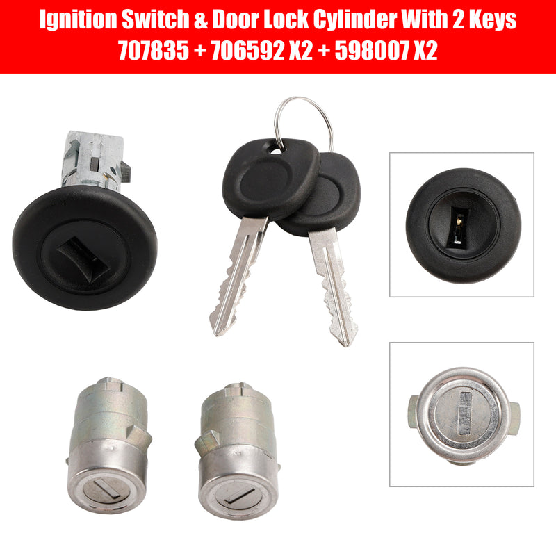 Ignition Switch & Door Lock Cylinder With 2 Keys For Chevy GMC 2003-2006