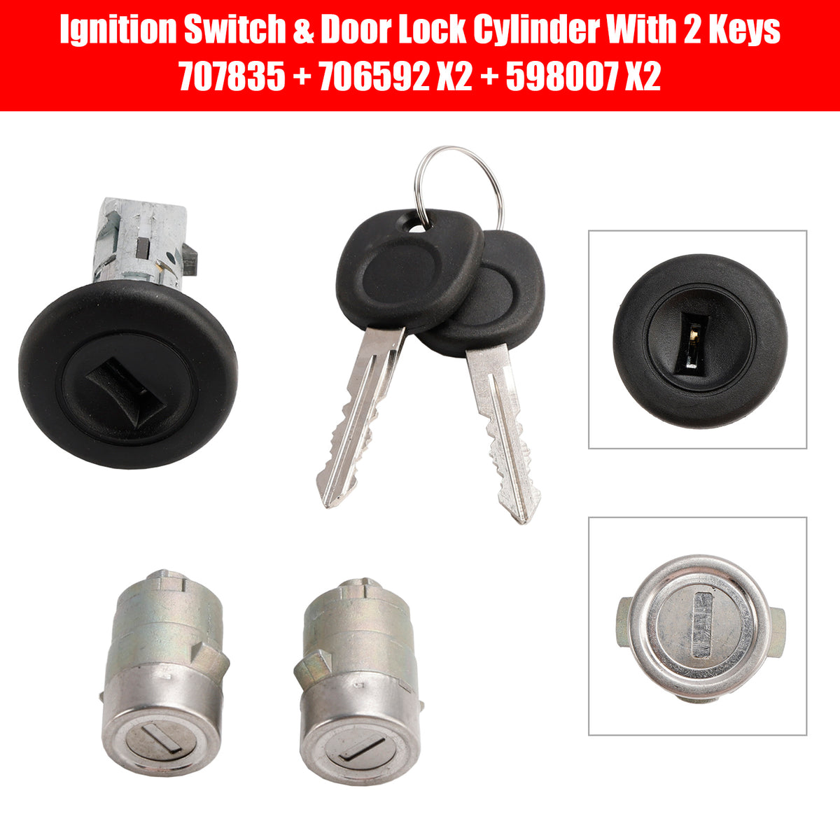 GMC Yukon 2003-2006 Ignition Switch & Door Lock Cylinder With 2 Keys