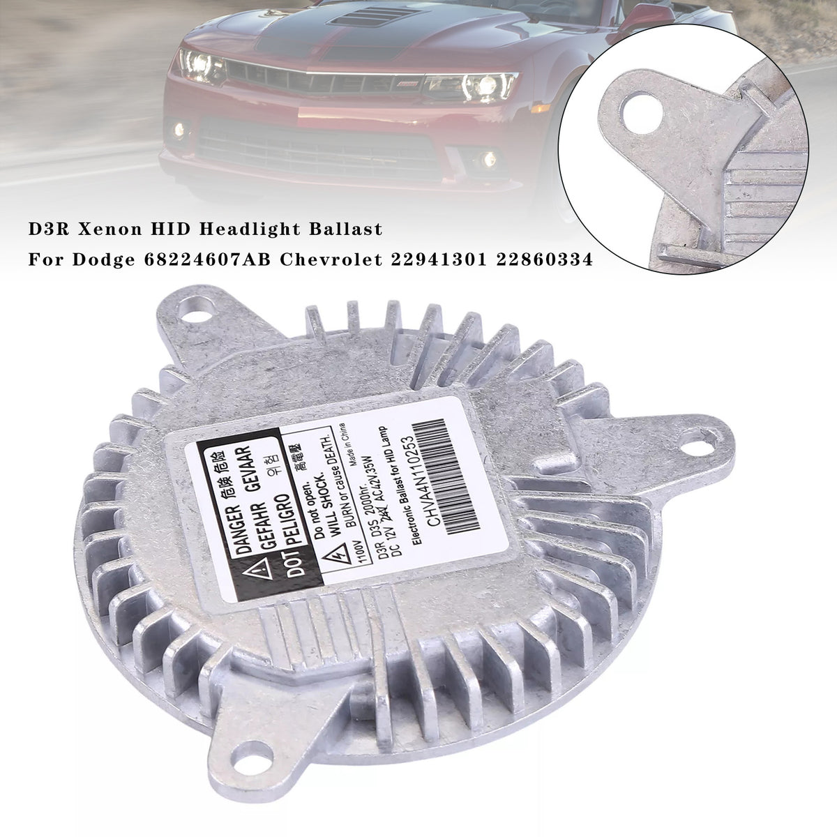 Dodge 68224607AB Chevrolet 22941301 22860334 D3R Xenon HID Headlight Ballast