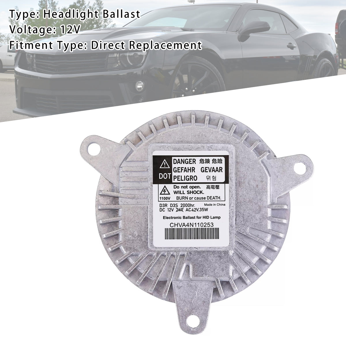 Dodge 68224607AB Chevrolet 22941301 22860334 D3R Xenon HID Headlight Ballast