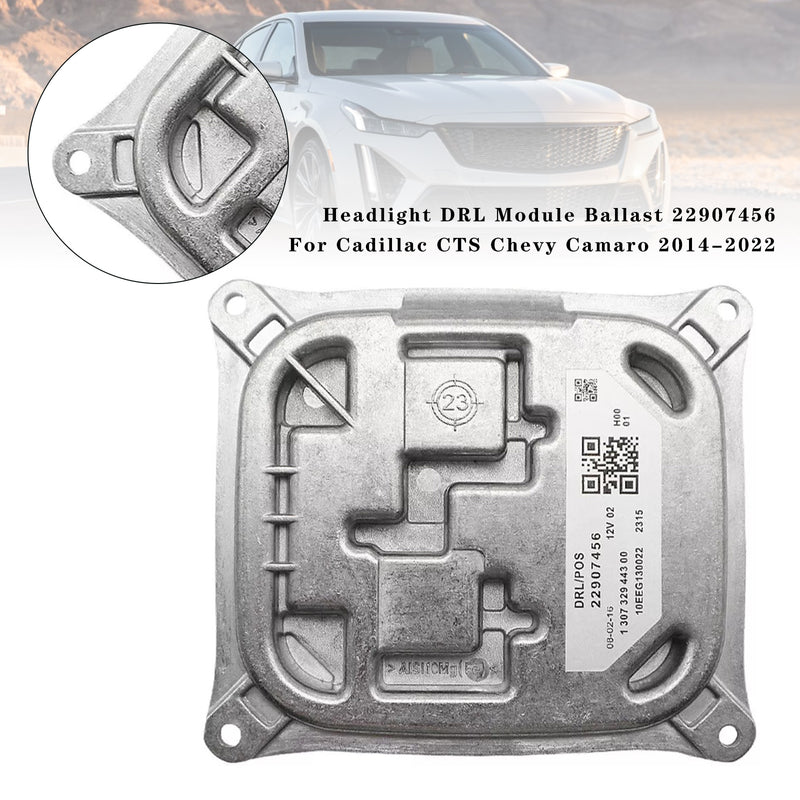 2014-2022 Cadillac CTS Chevy Camaro Headlight DRL Module Ballast 22907456