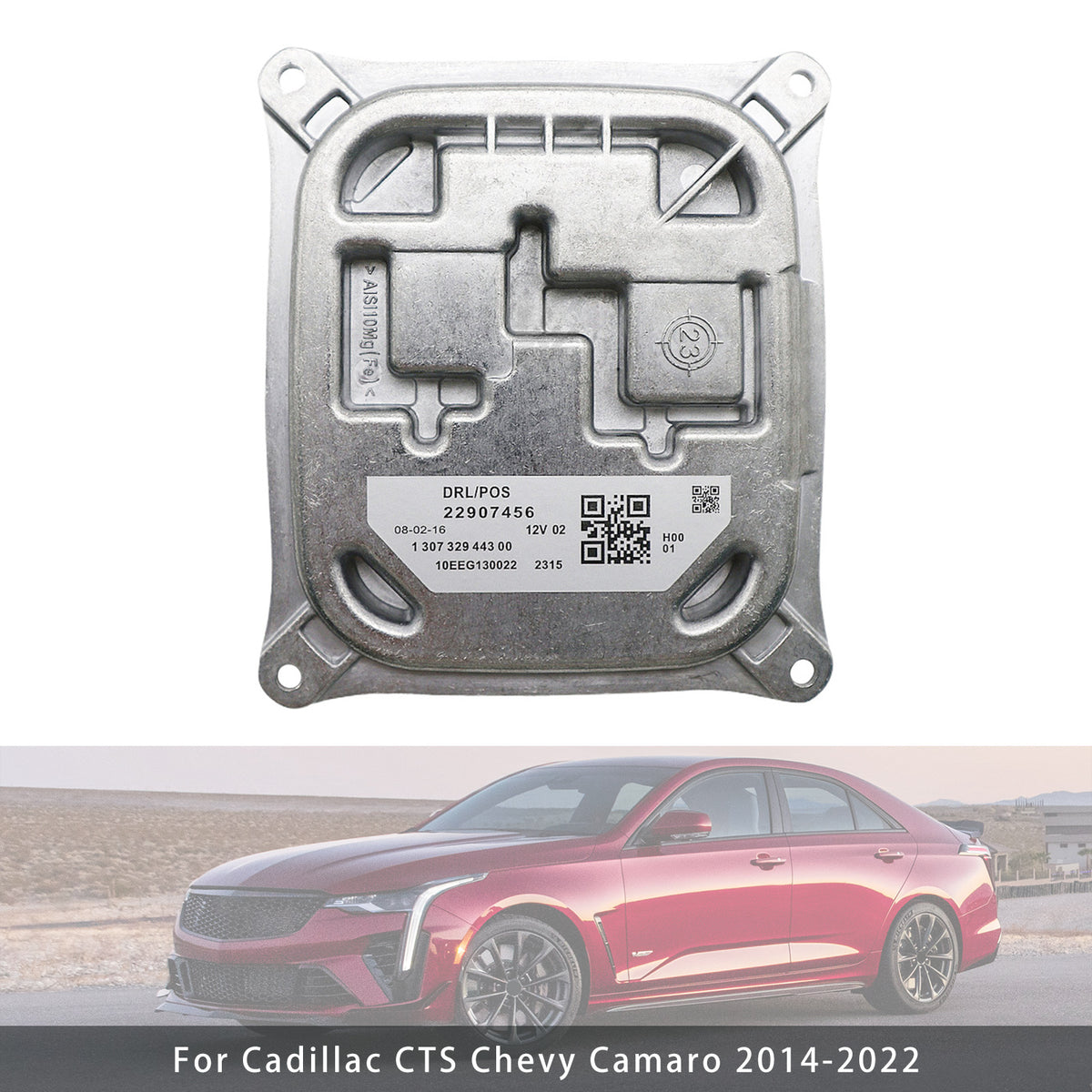 2014-2022 Cadillac CTS Chevy Camaro Headlight DRL Module Ballast 22907456