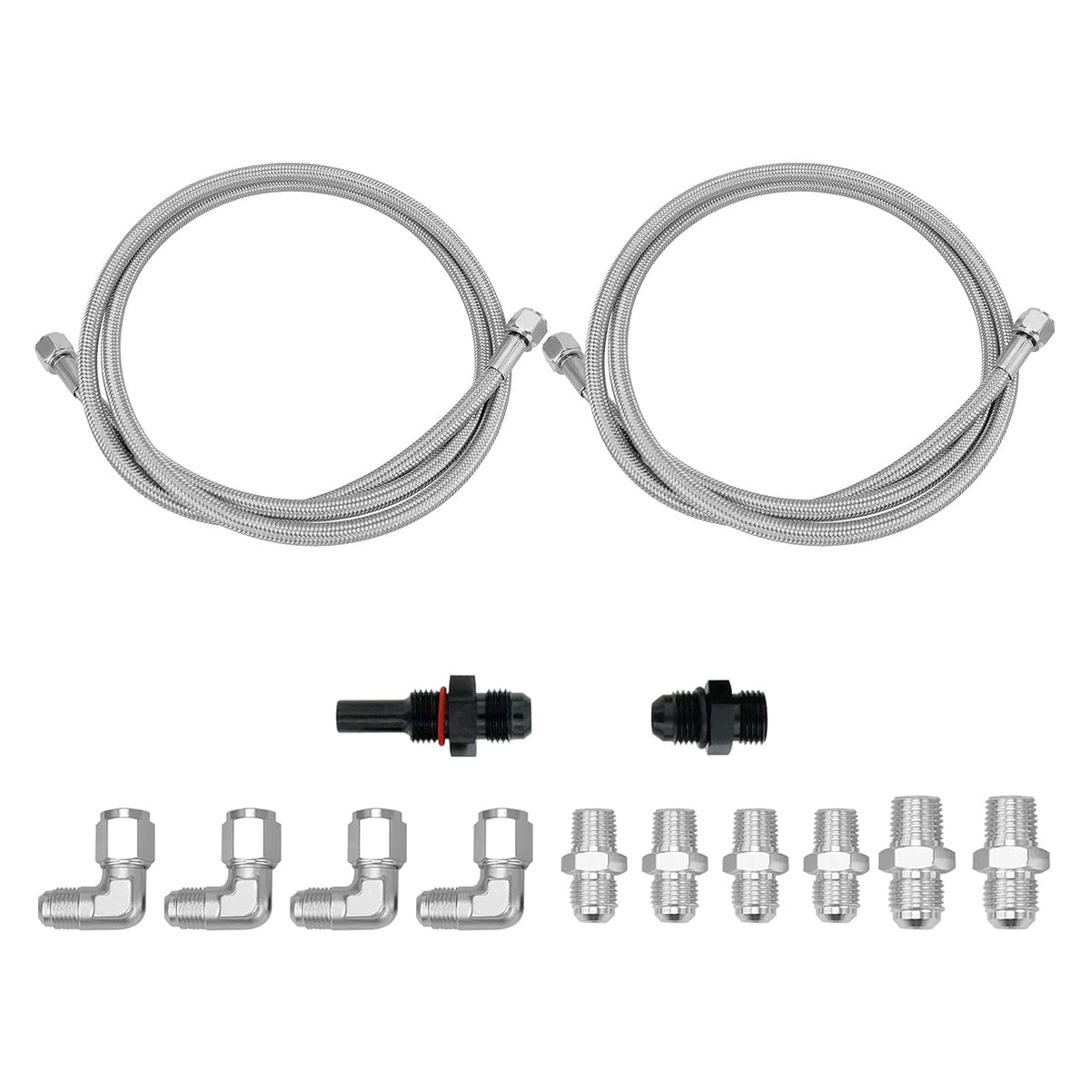 Turbo 700R4-4L60-4L60E-4L65E 70" SS Braided Transmission Cooler Hose Line