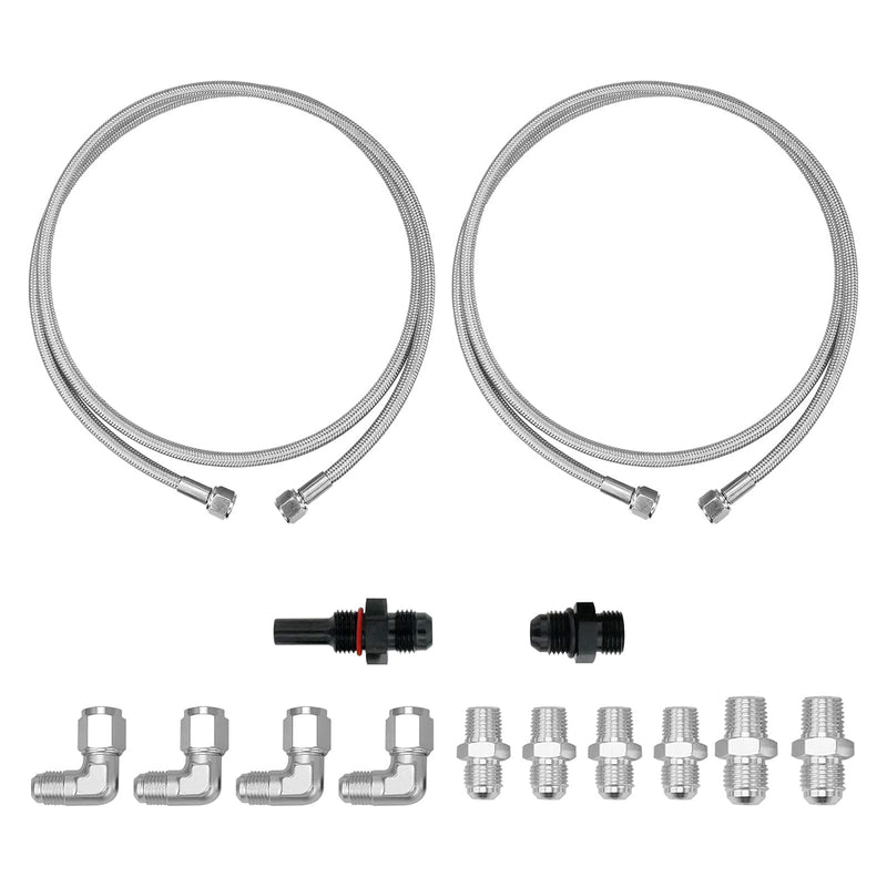 Turbo 700R4-4L60-4L60E-4L65E 70" SS Braided Transmission Cooler Hose Line