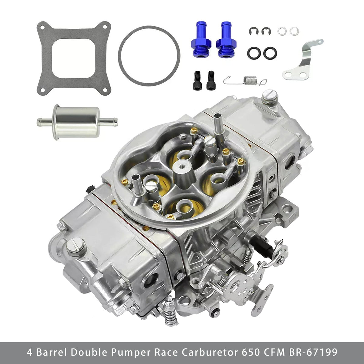650 CFM BR-67199 4 Barrel Double Pumper Race Carburetor