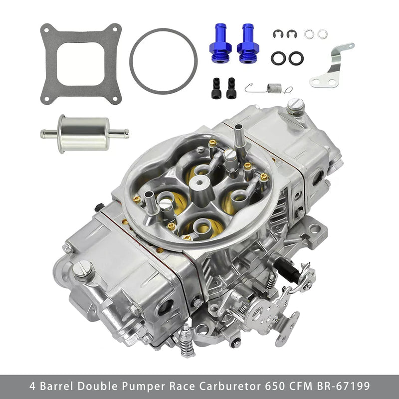 650 CFM BR-67199 4 Barrel Double Pumper Race Carburetor