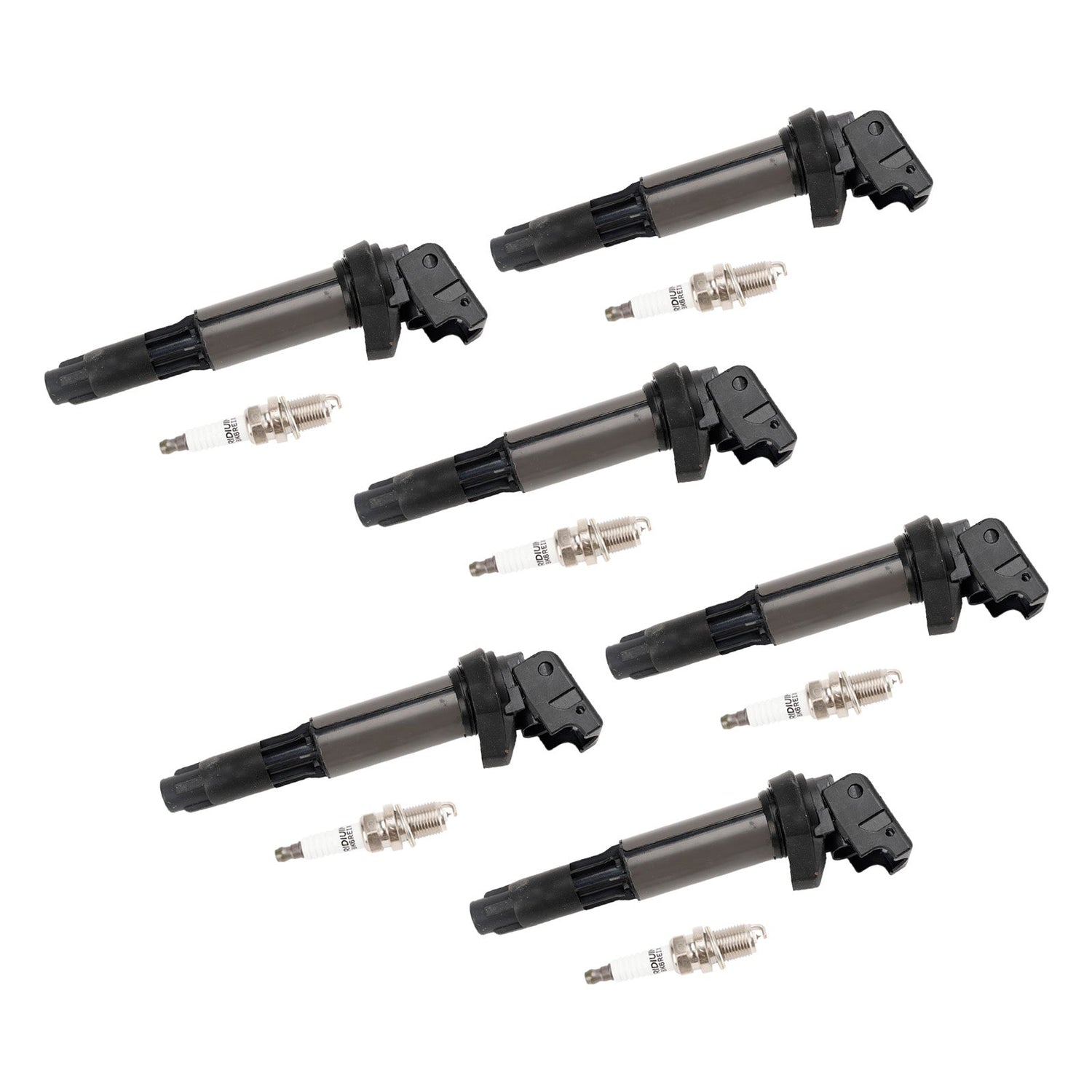 2004-2012 X3 E83 I6 3.0L Petrol 6x Ignition Coil+6x Spark Plug UF515 UF522 12130148594
