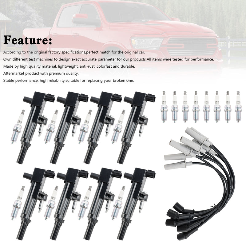 2011 Ram Dakota V8 4.7L 8X lgnition Coil +Spark Plug +Wire UF601 C1649
