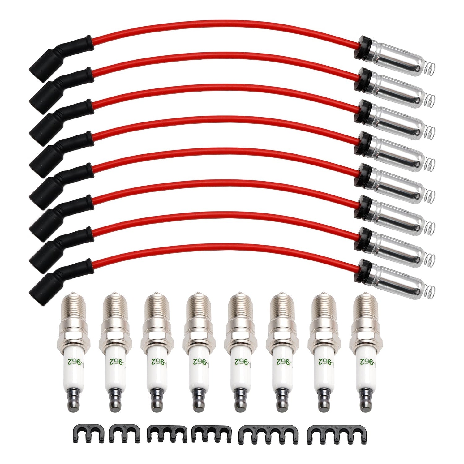 2008 Chevrolet Express 2500 3500 4.8L 6.0L V8 8x Spark Plugs +Wires 10.5mm Set 19299585 41962