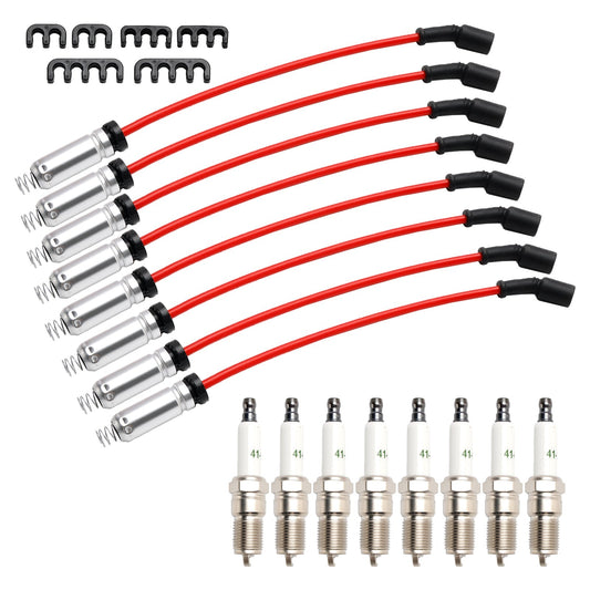 2005-2008 Pontiac Grand Prix 5.3L V8 8x Spark Plugs +Wires 10.5mm Set 19299585 41962