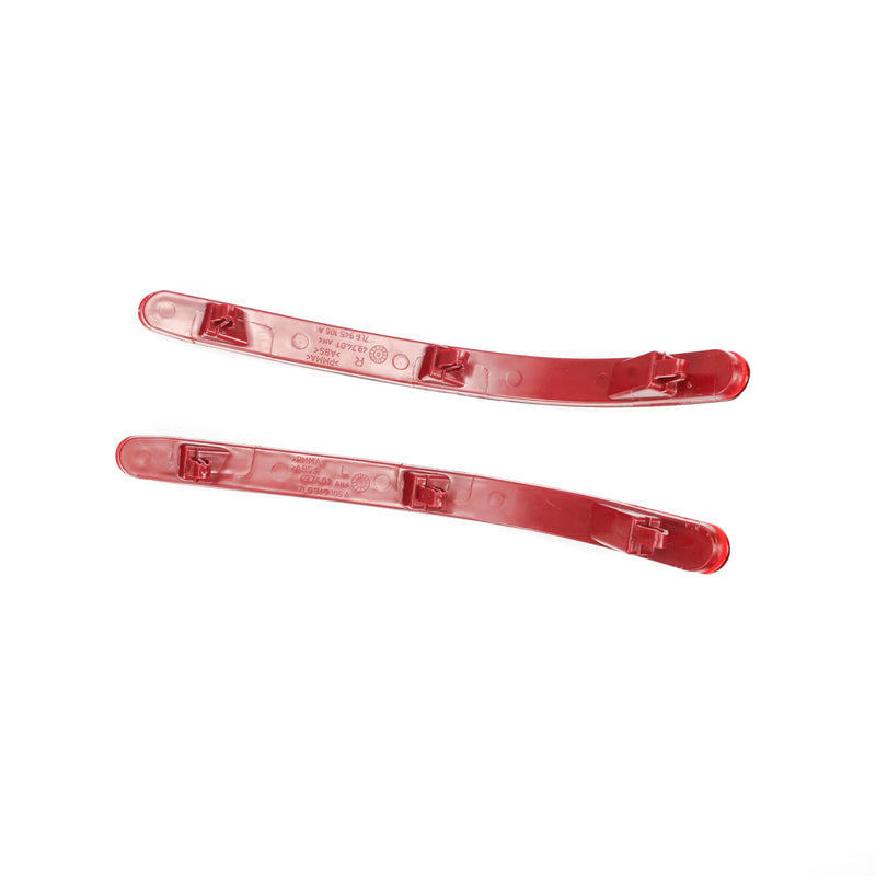 For VW Touareg 7L 2002-2010 Left Right Pair Rear Bumper Reflector With Red Lens No Light Generic-Guardx Auto