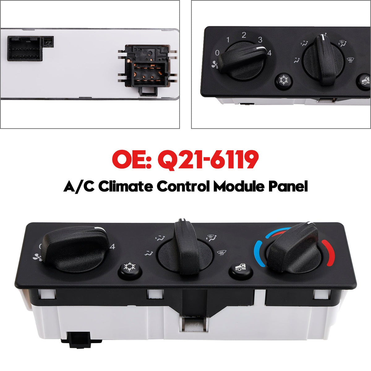 Peterbilt Truck A/C Climate Control Module Panel Q21-6119