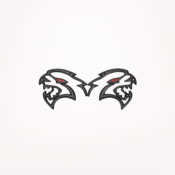 2x Black Hellcat Fender Emblem For Dodge Durango/Charger/Challenger SRT Styling Generic-Guardx Auto