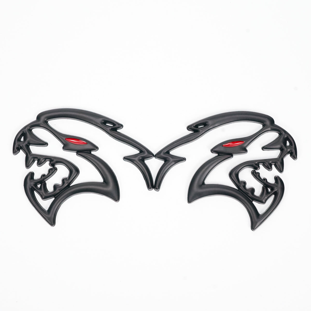 2x Black Hellcat Fender Emblem For Dodge Durango/Charger/Challenger SRT Styling Generic-Guardx Auto