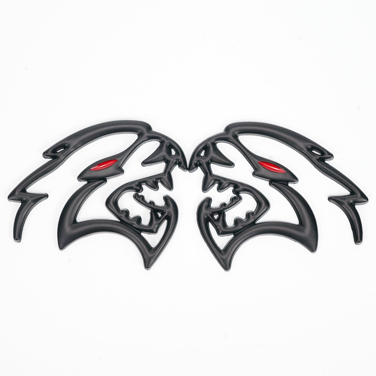 2x Black Hellcat Fender Emblem For Dodge Durango/Charger/Challenger SRT Styling Generic-Guardx Auto