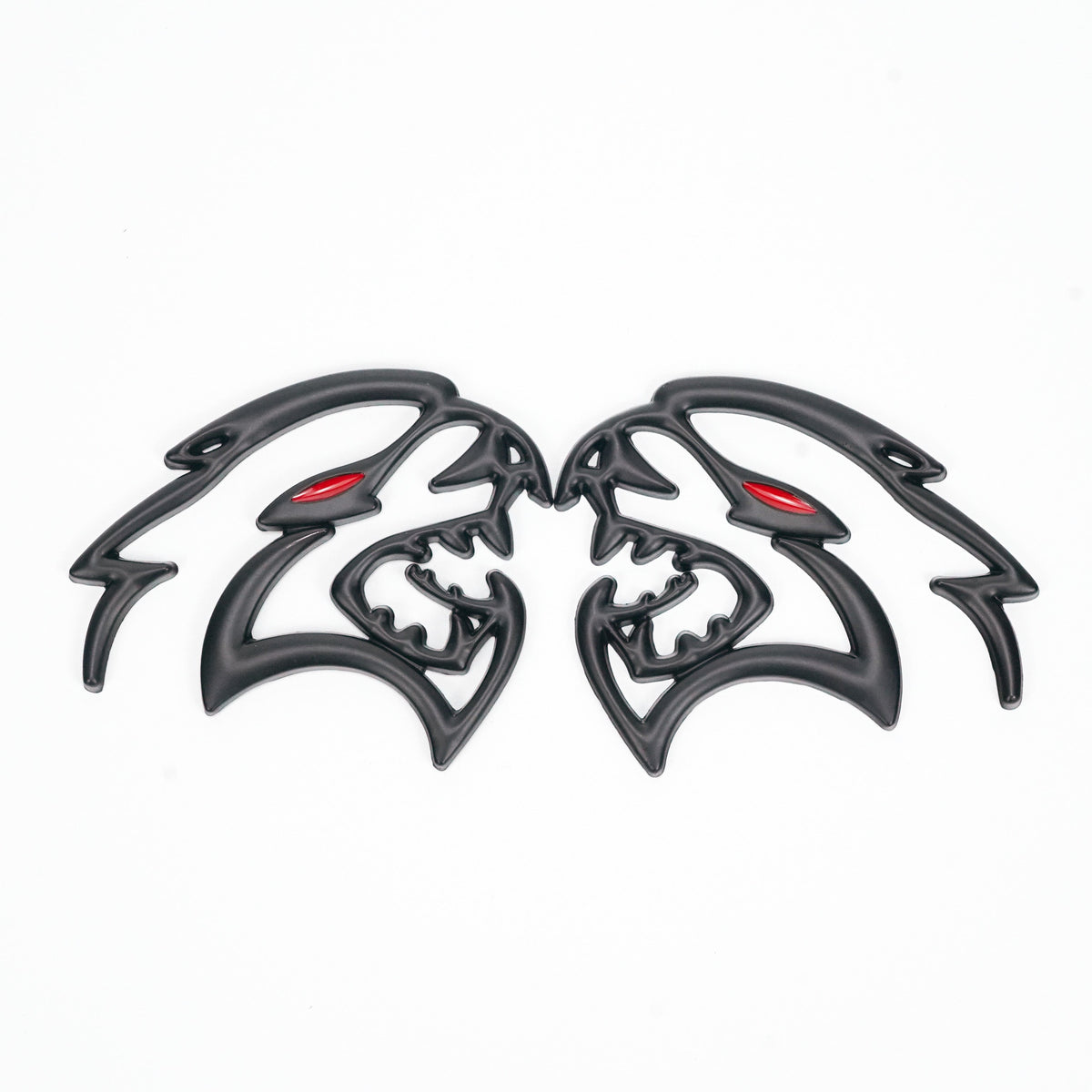 2x Black Hellcat Fender Emblem For Dodge Durango/Charger/Challenger SRT Styling Generic-Guardx Auto