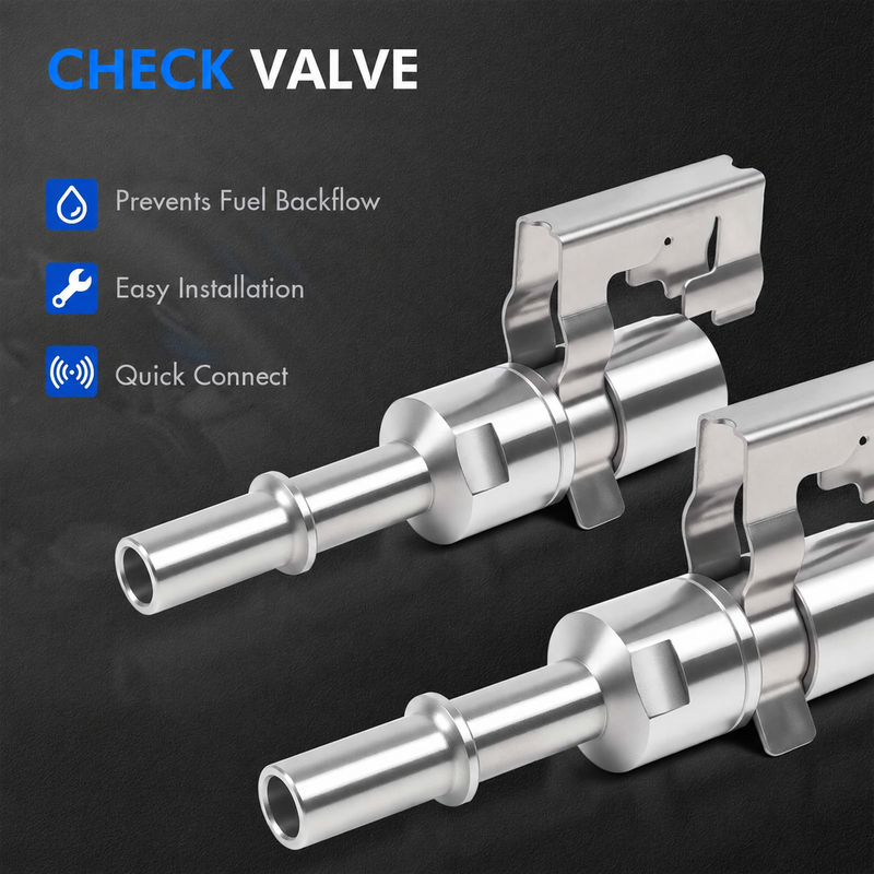 2PCS - Fuel Pump Line Return Check Valve Connector Set - Fit for Ford F-Series F150 F250 F350 1990-1991 - Replace# 1L3Z-9J274-BA, 1L3Z9J274BA