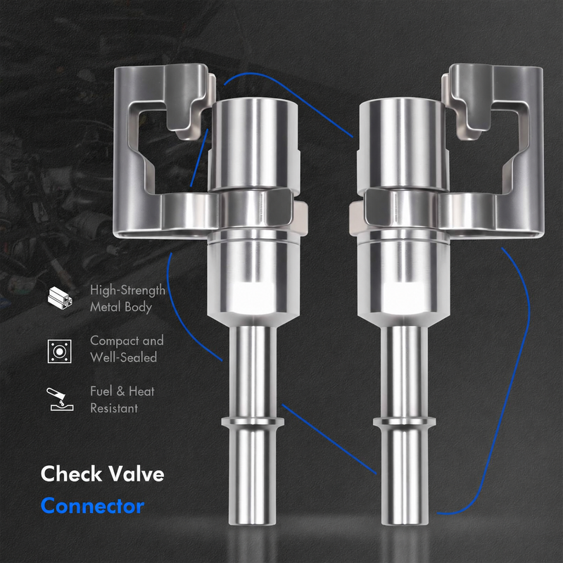 2PCS - Fuel Pump Line Return Check Valve Connector Set - Fit for Ford F-Series F150 F250 F350 1990-1991 - Replace# 1L3Z-9J274-BA, 1L3Z9J274BA