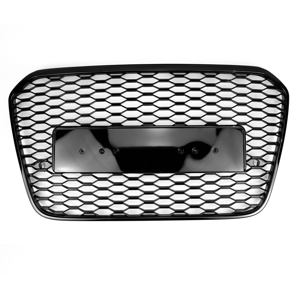 2012-2015 Audi A6 C7 / S6 pre-facelift RS6 Style Honeycomb Front Bumper Grille Blcak Grill