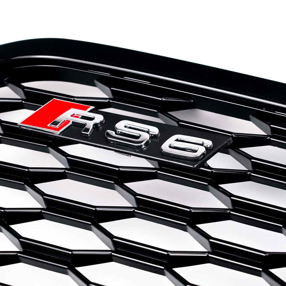 2012-2015 Audi A6 C7 / S6 pre-facelift RS6 Style Honeycomb Front Bumper Grille Blcak Grill