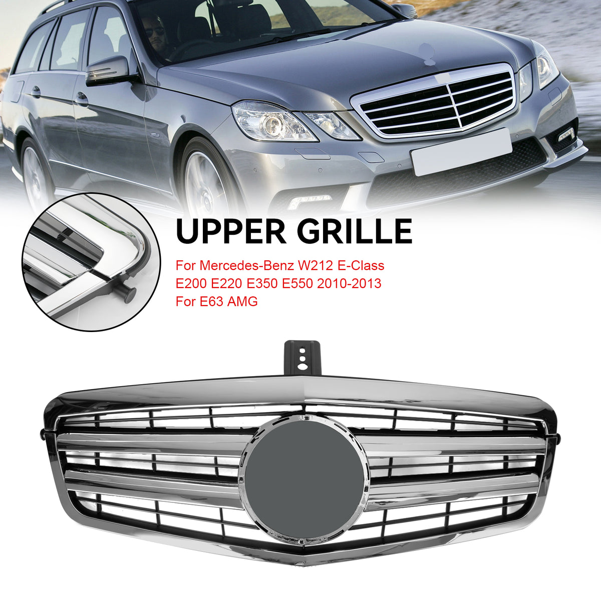 2009-2013 Benz W212 E-Class 4 Doors Model Mercedes Front Bumper Grill