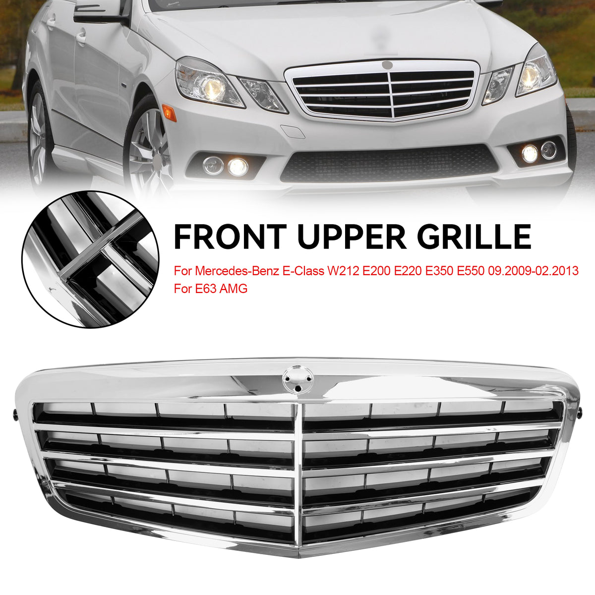 2009-2013 Benz W212 E-Class 4 Doors Model Mercedes Front Bumper Grill