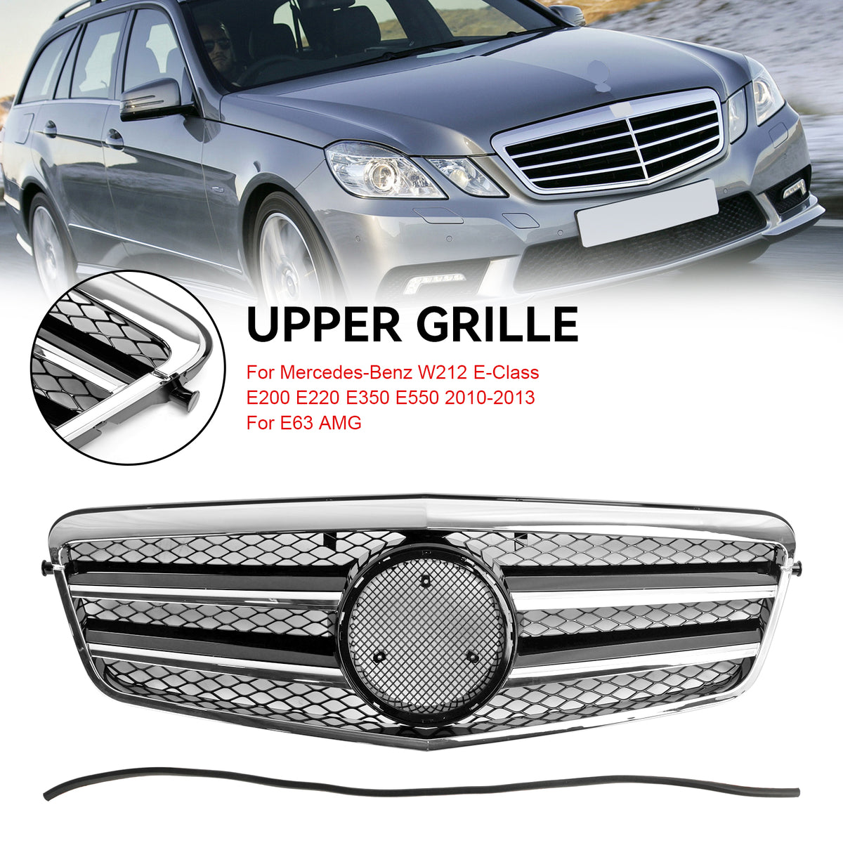 2009-2013 Benz W212 E-Class 4 Doors Model Mercedes Front Bumper Grill