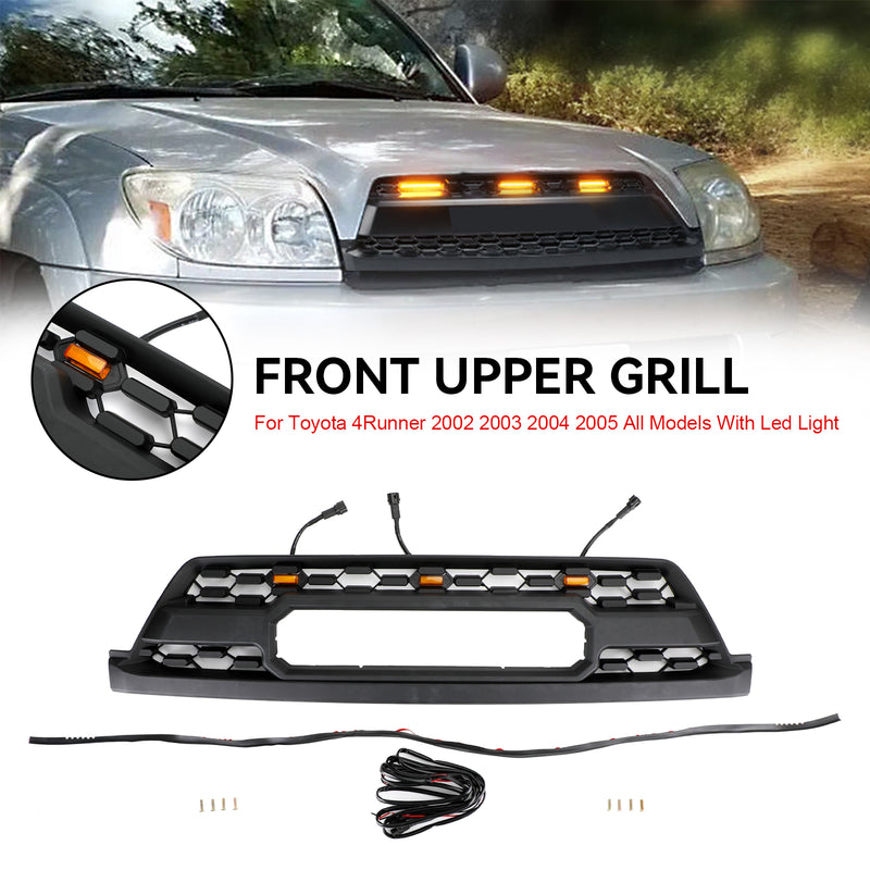 Toyota 4Runner 2002-2005 TRD PRO Style W/ LED Front Bumper Grill Grille