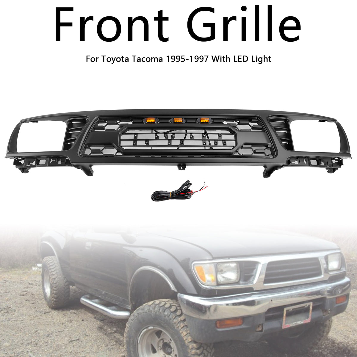 Toyota Tacoma 1995-1997 TRD PRO Honeycomb Front Bumper Grill Grille