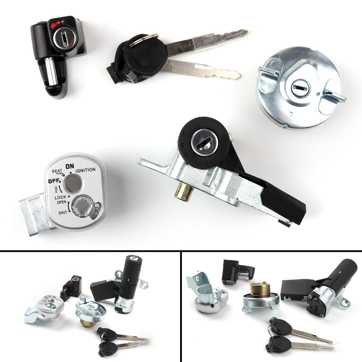 Suzuki V-Strom DL650 DL1000 2002-2012 Ignition Switch Fuel Gas Cap Lock Keys