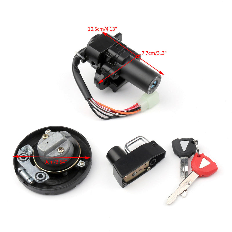 Kawasaki KL110 KLX125 KLX250 Ignition Switch Seat Gas Cap Cover Lock Key Set