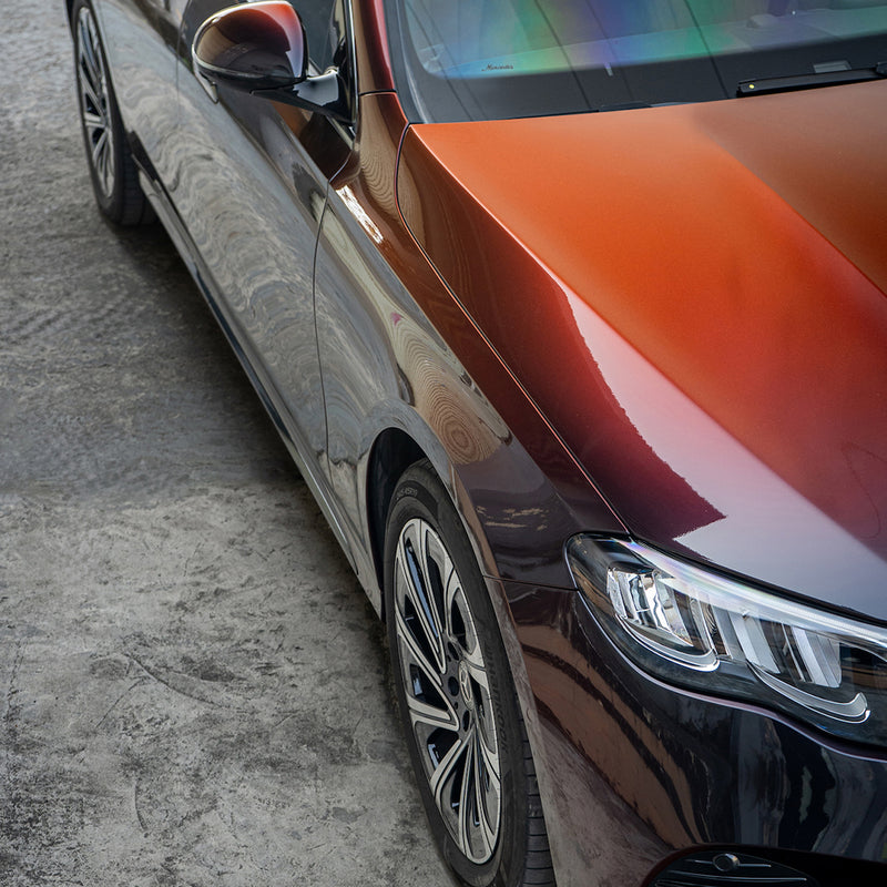 Luminous Obsidian Red PET Car Wrap Film Satin Vehicle Wrap