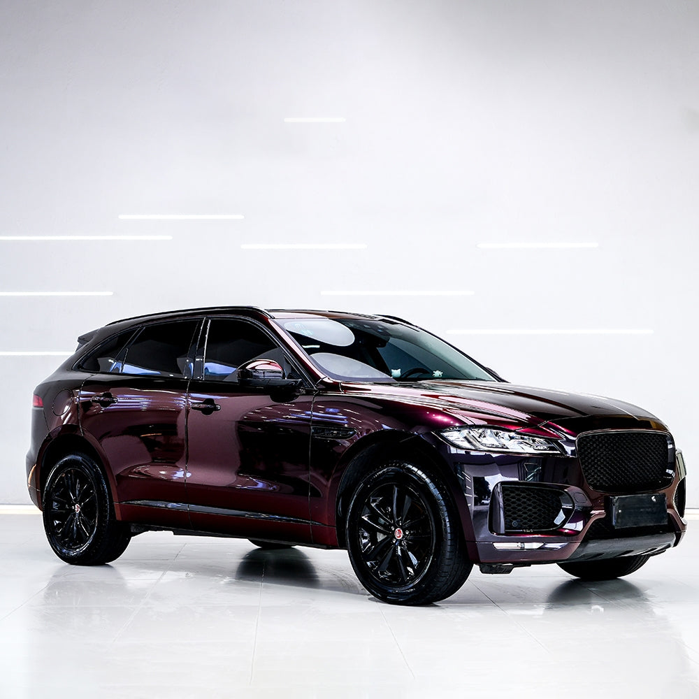 Luminous Obsidian Red PET Car Wrap Film Satin Vehicle Wrap