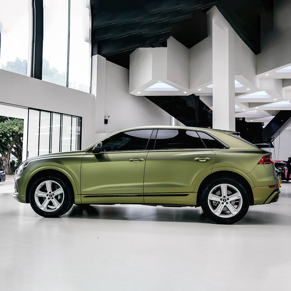Matte Lightning Green PET Car Wrap Film Satin Vehicle Wrap