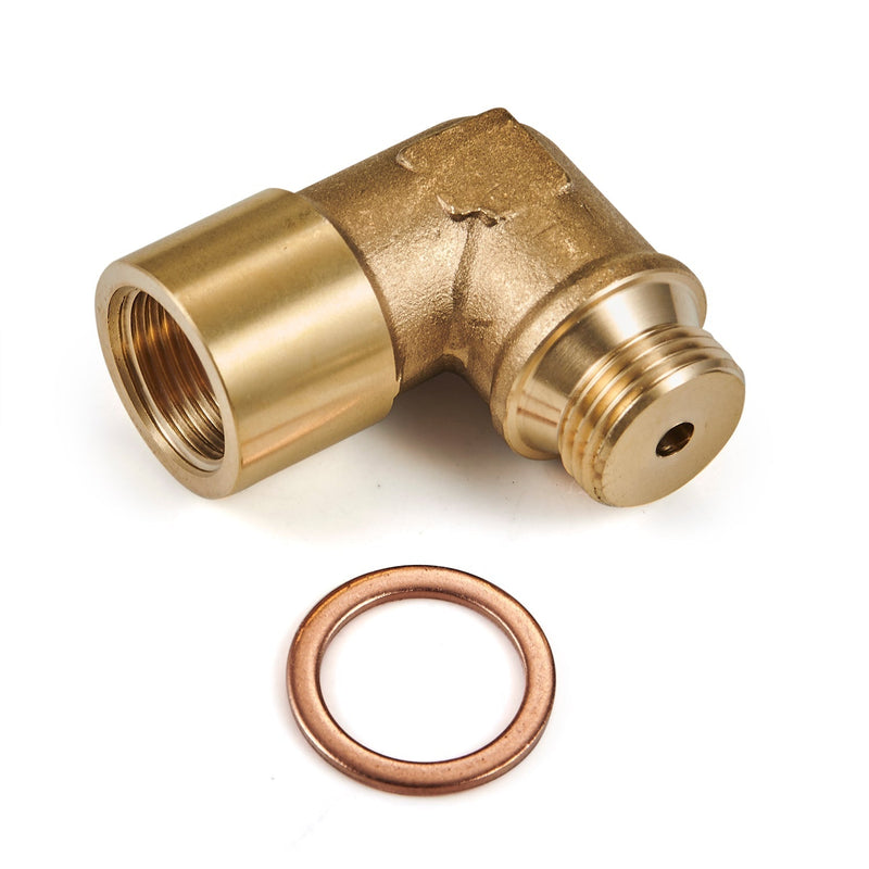 Universal M18x1.5 Brass Spacer 90° O2 Sensor Angled Extender Spacer-Guardx Auto