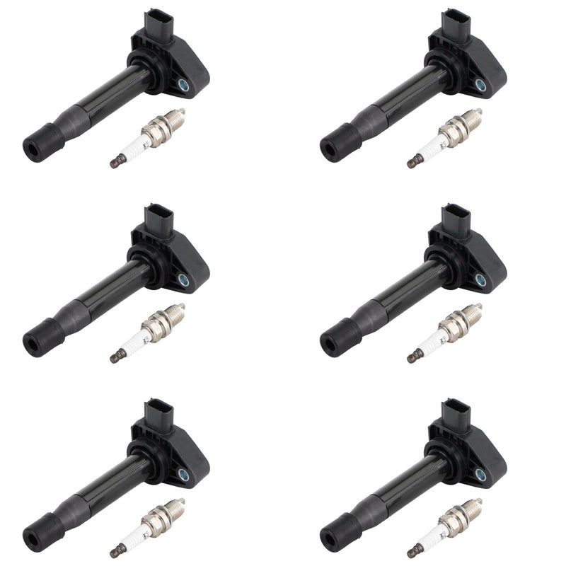 1999-2007 Honda Odyssey V6 3.5L 6X Ignition Coils+6X Spark Plugs Set 30520P8EA01 UF242 30520RCAA02