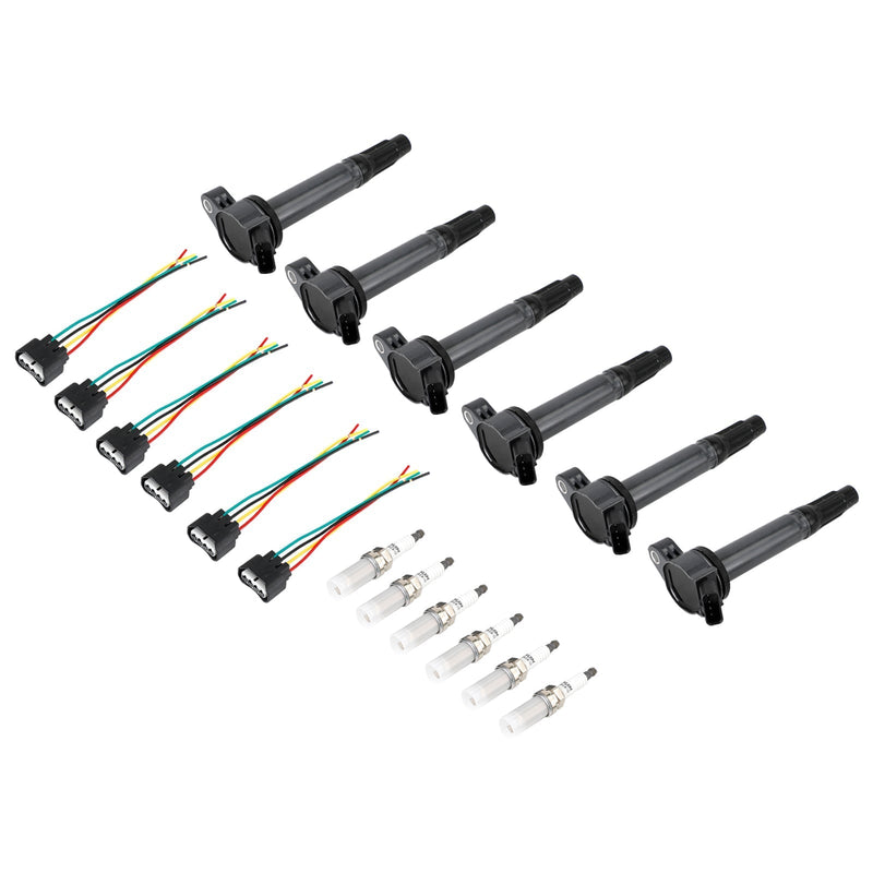2005-2018 TOYOTA AVALON 6PCS Ignition Coils+Connectors+Spark Plug UF487 90919-02251 90919-A2002