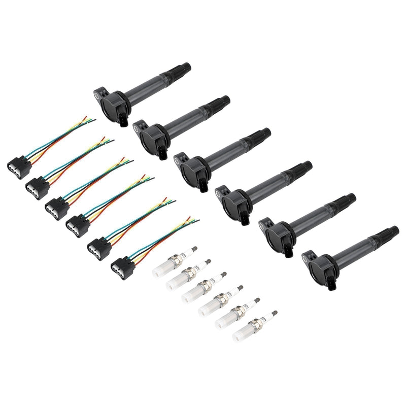 2006-2015 LEXUS IS250 6PCS Ignition Coils+Connectors+Spark Plug UF487 90919-02251 90919-A2002