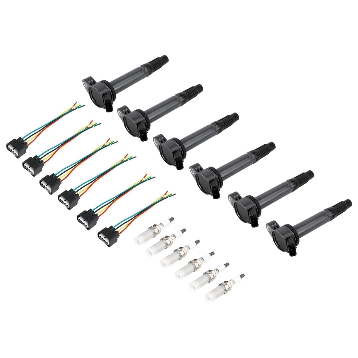 2006-2016 LEXUS IS350 6PCS Ignition Coils+Connectors+Spark Plug UF487 90919-02251 90919-A2002