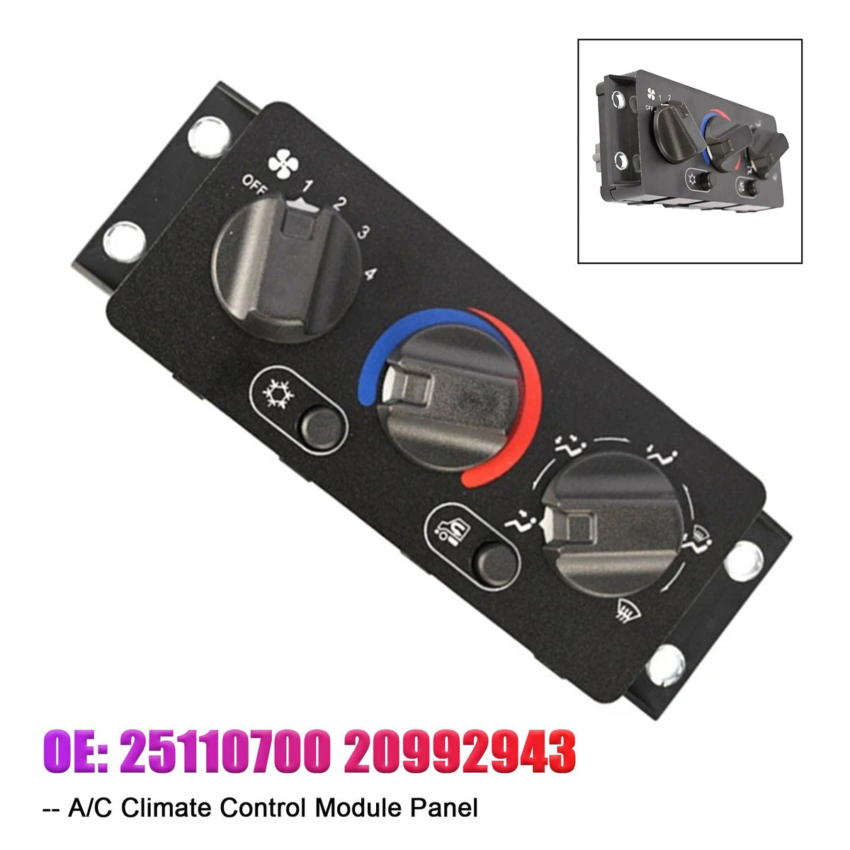 2000-2004 2014-2018 Mack Truck CXU614 A/C Climate Control Module Panel 25110700 20992943