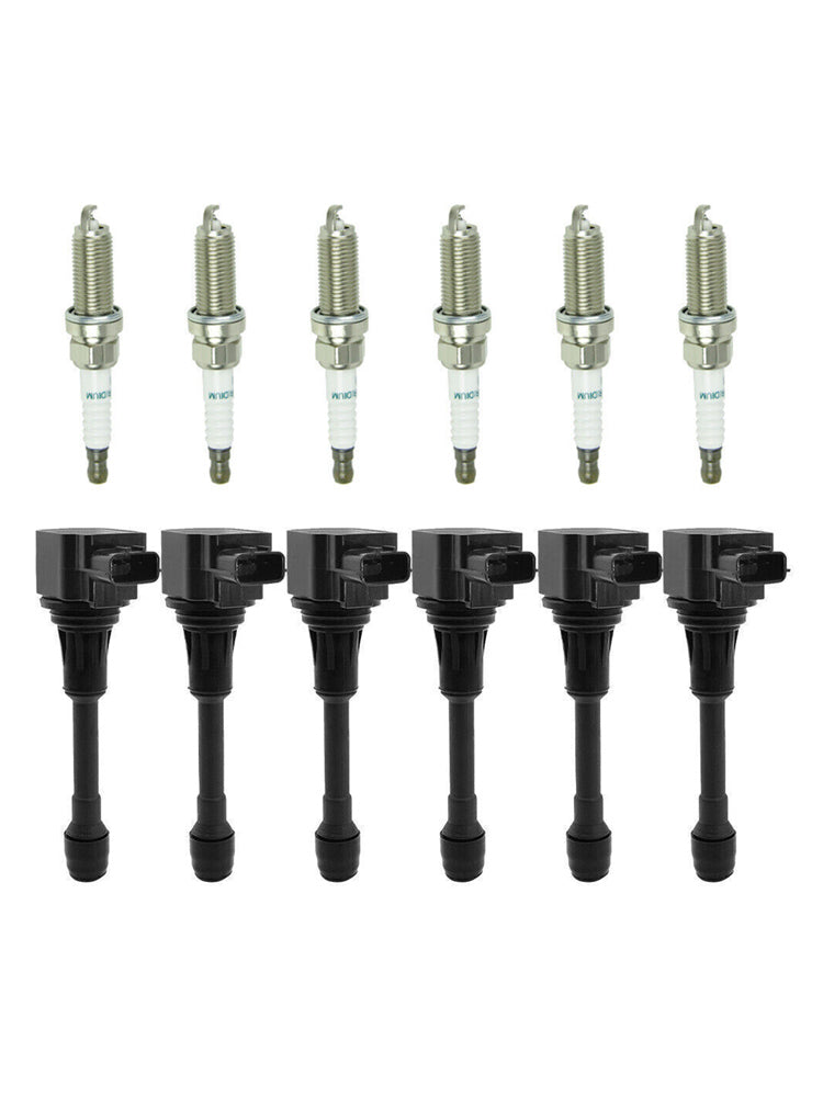 2012-2013 Infiniti M35h 3.5L V6 6PCS Ignition coil+6PCS Spark Plug UF550 CUF2118 673-4029 5C1727