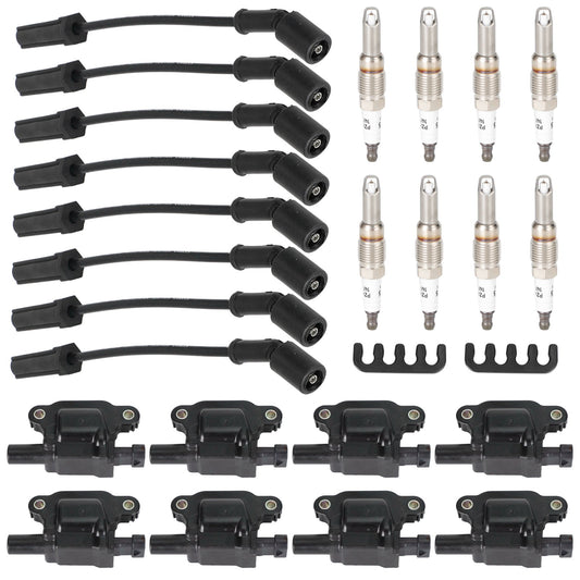 2006-2007 Cadillac CTS 6.0L-V8 8PCS Square Ignition Coil+Spark Plug+Wires 12611424 8125706160 D510C UF413 12570616
