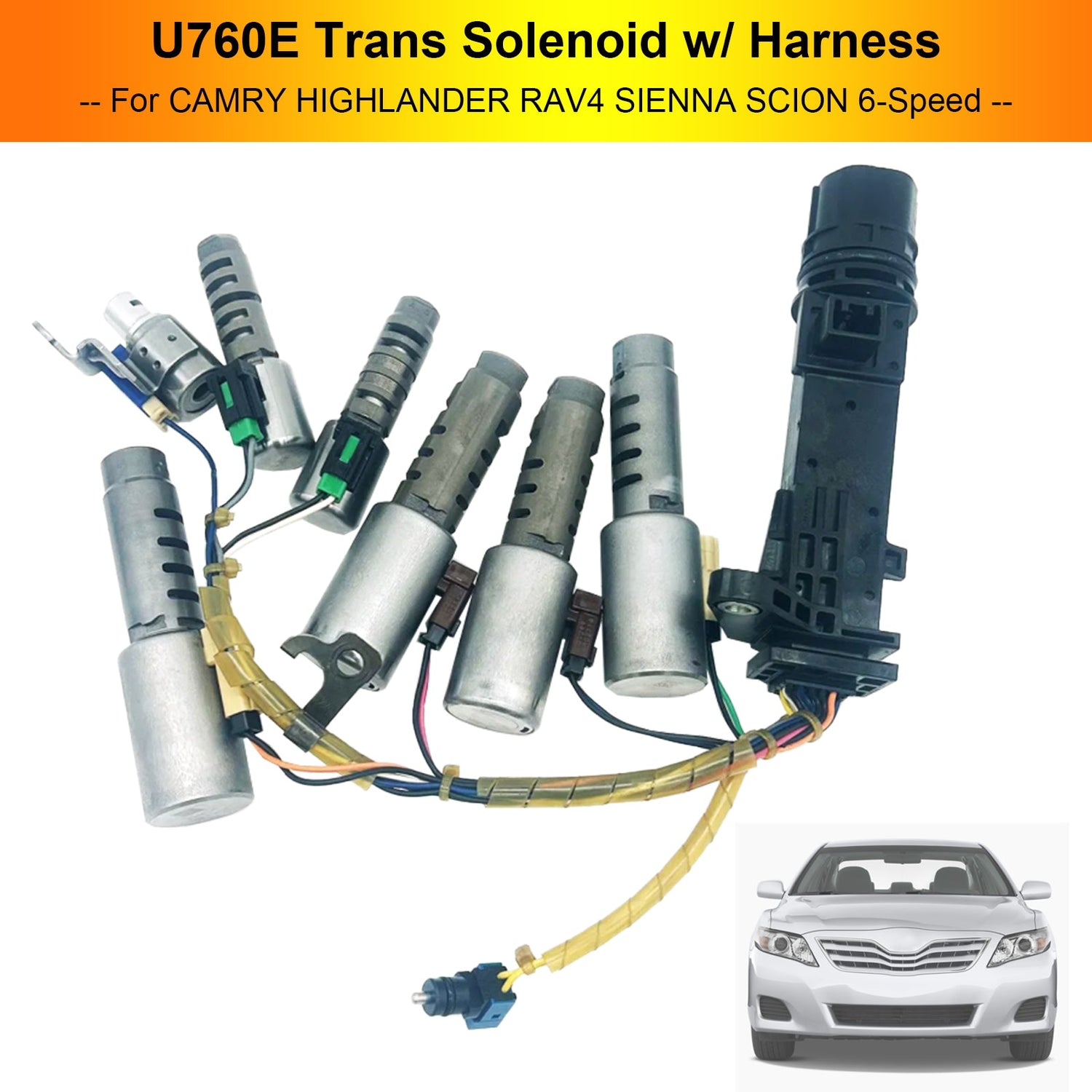 2009-2017 Toyota CAMRY 2.4L 2.5L U760E Trans Solenoid w/ Harness U760E U760