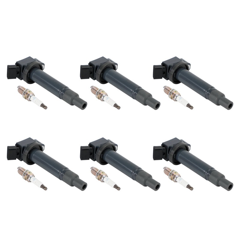 2002-2006 Toyota Camry 3.0L V6 6PCS Ignition Coil+6PCS Spark Plug 90919-02234 UF267 1788315 6731301
