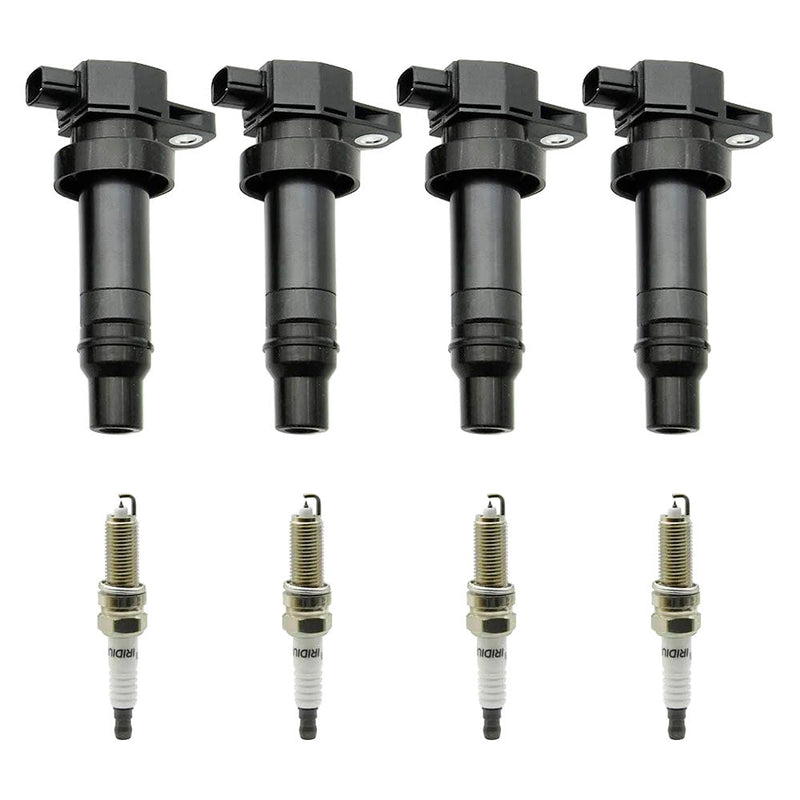 2012-2015 Hyundai Accent 1.6L L4 4X Ignition Coil +Spark Plug UF636 27301-2B010