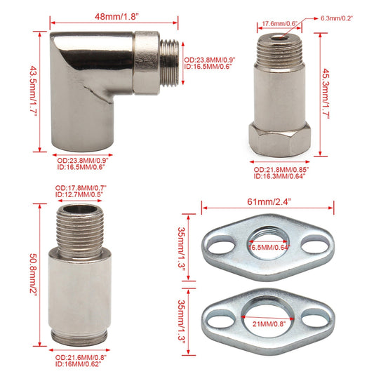 Tacoma Toyota Etc 90 Degrees Thread M18*1.5 O2 Oxygen Spacer Sensor Extension Multi-Guardx Auto