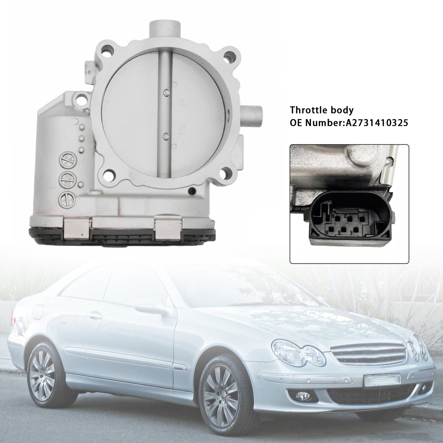 2006/03-2012/01 Mercedes-Benz SL R230 500 5461 ccm 285 KW 388 HP Throttle Body A2731410325