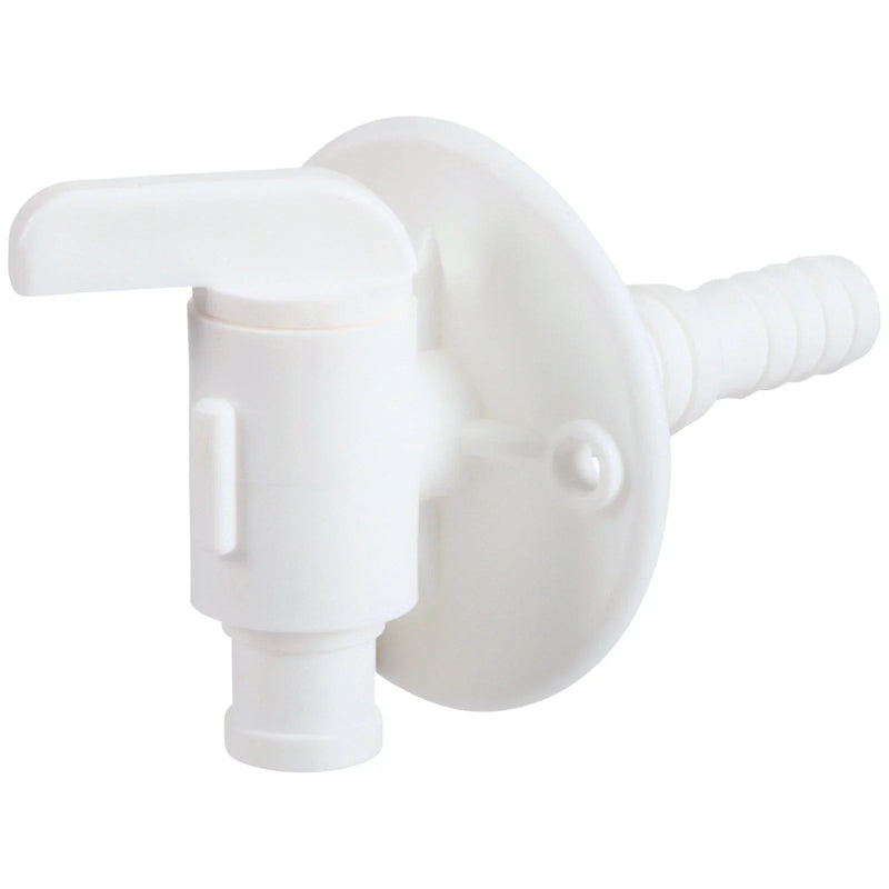 RV Fresh Water Tank Drain Valve with Flange Durable Plastic