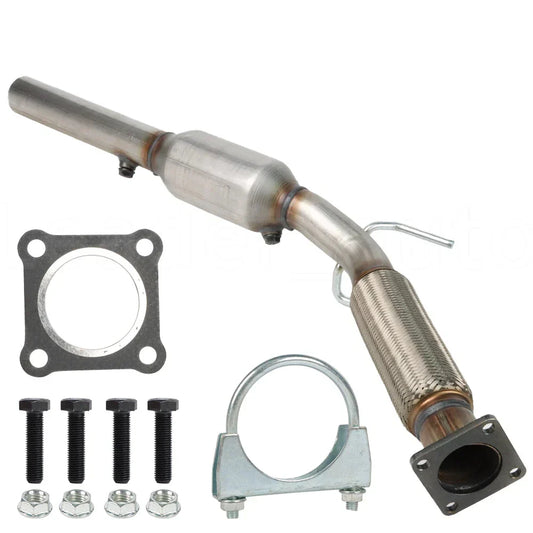 2005-2014 VW Jetta 2.5L Catalytic Converter & Flex Pipe Set w/Installation Accessories-Guardx Auto