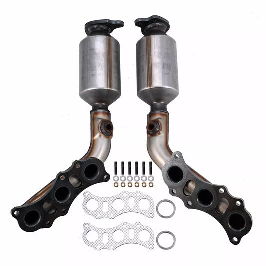 2005-2011 Toyota Tacoma 4.0L/ 4Runner 2003-2009 Left & Right Manifold Catalytic Converter Set 51326 51327-Guardx Auto